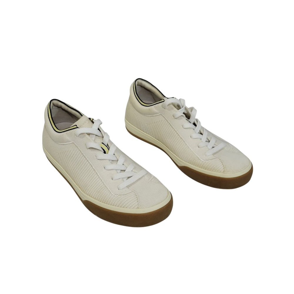 Rothys The Lace Up Sneaker Womens 6 Vanilla Ivory Low Top Knit Top